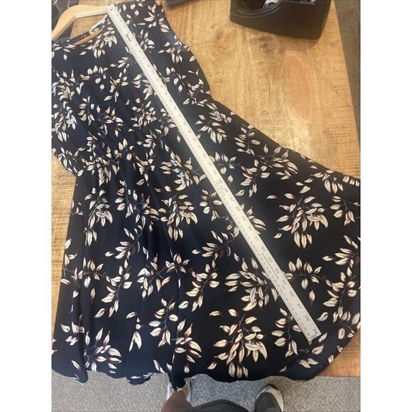 Collective Concepts Blue Floral MIDI Dress Sleeveless Band Collar Pullover XL - Picture 11 of 12